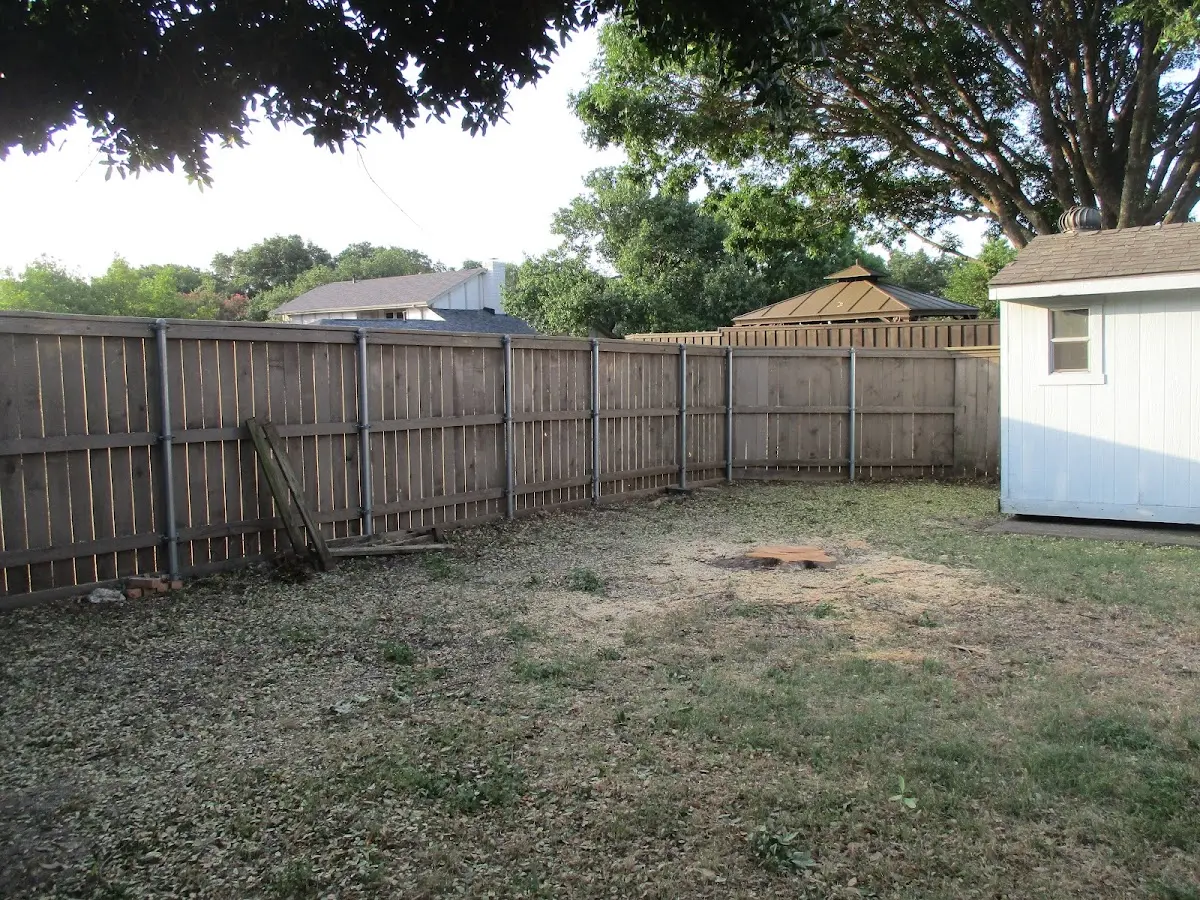 Cleared yard after professional tree removal in Charmco